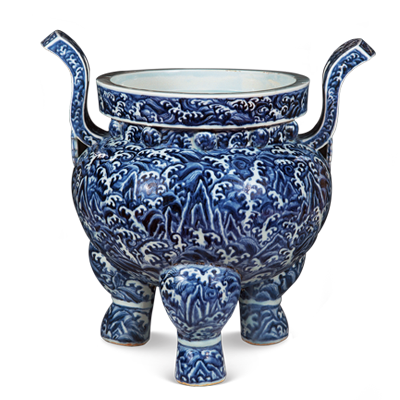 景德镇官窑青花寿山福海纹瓷香炉【南京博物院】